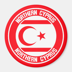 Northern Cyprus Round Emblem Magnet