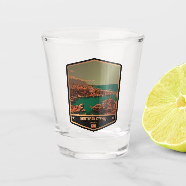 Northern Cyprus Shot Glass (Front)