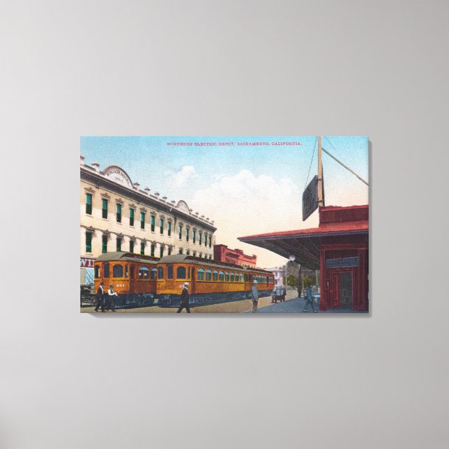 Northern Electric Rail Depot Canvas Print (Front)