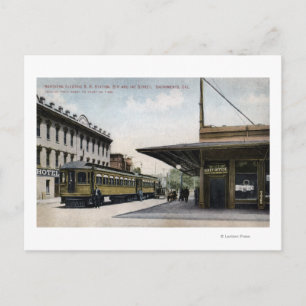 Northern Electric Railroad Station Postcard