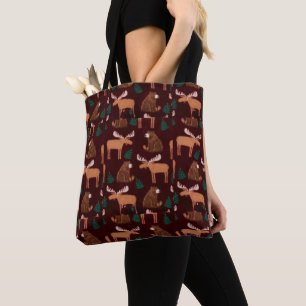 Northern Exposure Moose and Bear Animal Tote Bag