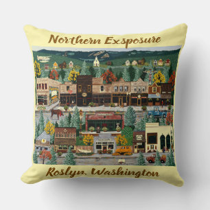 "Northern Exposure" ~ Roslyn, Washington Throw Pillow