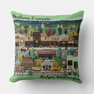 "Northern Exposure" ~ Roslyn, Washington Throw Pillow