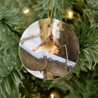Northern (Female) Cardinal | Ceramic Ornament