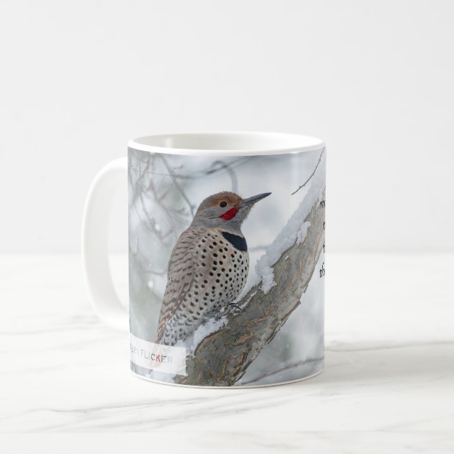 Northern Flicker Isaiah 1:18 KJV Coffee Mug (Front Left)