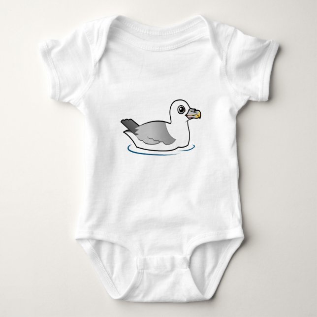 Northern Fulmar (light morph) Baby Bodysuit (Front)
