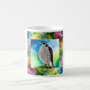 Northern Goshawk 010924AREF116 - Watercolor Coffee Mug