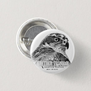 Northern Goshawk 1 Inch Round Button