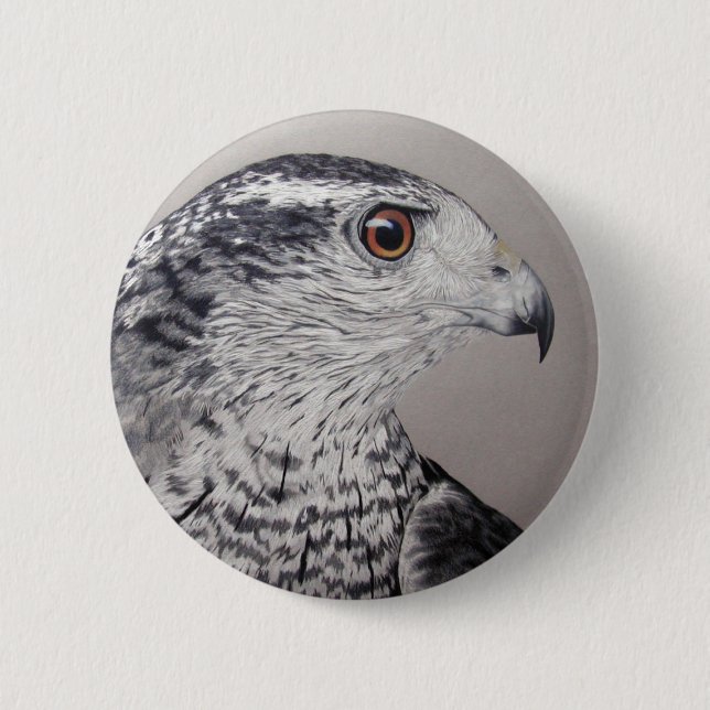 Northern Goshawk 2 Inch Round Button (Front)