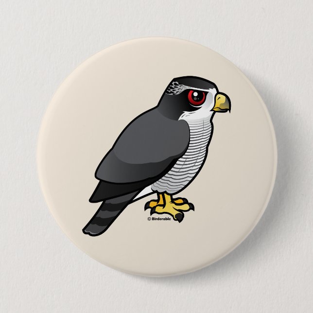 Northern Goshawk 3 Inch Round Button (Front)