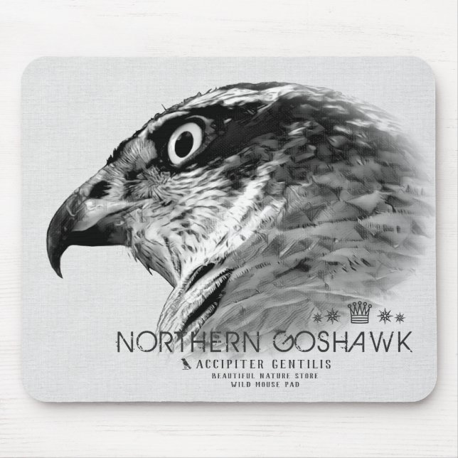 Northern Goshawk Mouse Pad (Front)