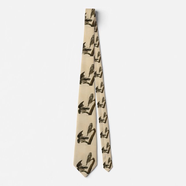 Northern Hawk Owl from Audubon's Birds of America Tie (Front)