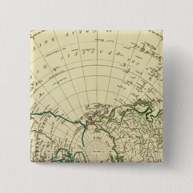 Northern Hemisphere 2 Inch Square Button (Front)