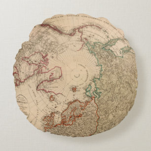 Northern Hemisphere, Arctic Round Pillow