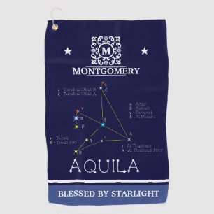 Northern Hemisphere Constellation Aquila Golf Towel