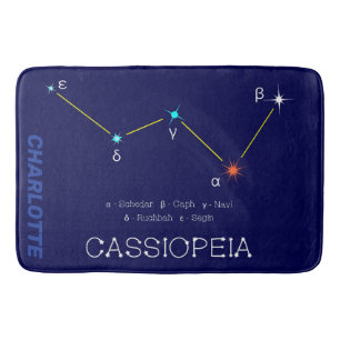Northern Hemisphere Constellation Cassioipeia Bath Mat