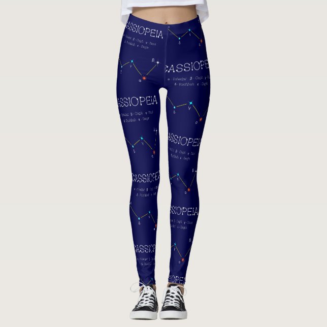 Northern Hemisphere Constellation Cassioipeia Leggings (Front)