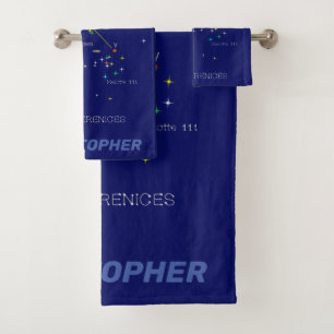 Northern Hemisphere Constellation Coma Berenices Bath Towel Set