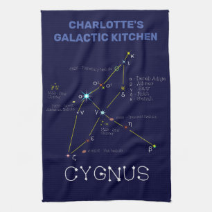 Northern Hemisphere Constellation Cygnus Kitchen Towel