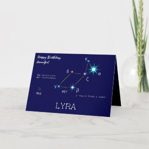 Northern Hemisphere Constellation Lyra Card