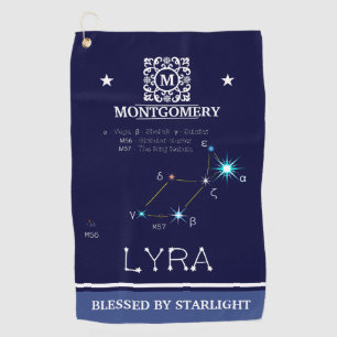 Northern Hemisphere Constellation Lyra Golf Towel