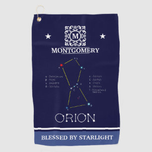 Northern Hemisphere Constellation Orion Golf Towel