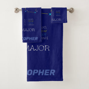 Northern Hemisphere Constellation Ursa Major Bath Towel Set