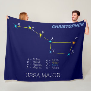 Northern Hemisphere Constellation Ursa Major Fleece Blanket