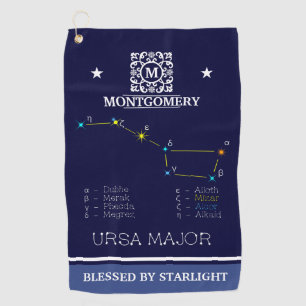 Northern Hemisphere Constellation Ursa Major Golf Towel