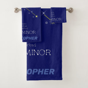 Northern Hemisphere Constellation Ursa Minor Bath Towel Set