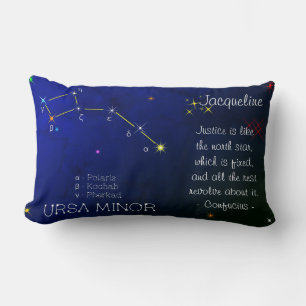 Northern Hemisphere Constellation Ursa Minor Lumbar Pillow