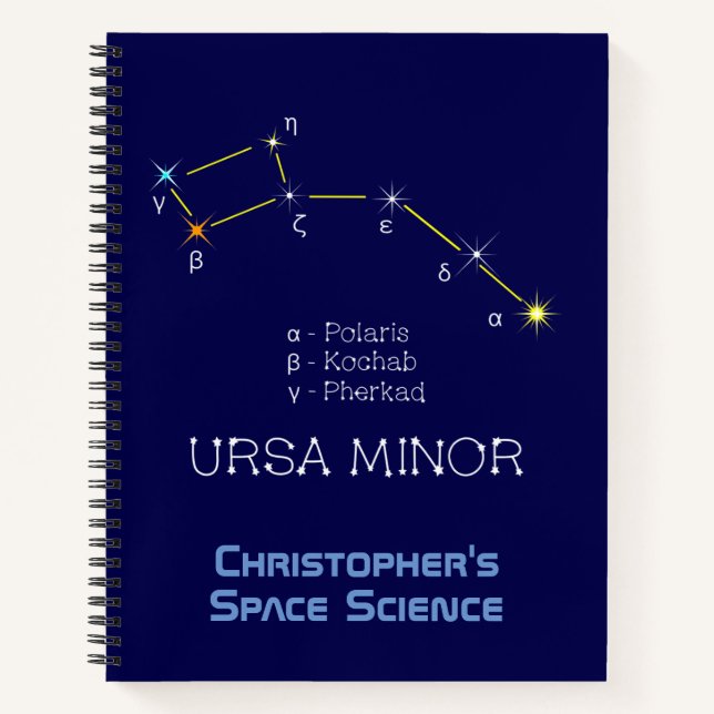 Northern Hemisphere Constellation Ursa Minor Notebook (Front)