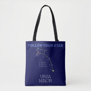 Northern Hemisphere Constellation Ursa Minor Tote Bag