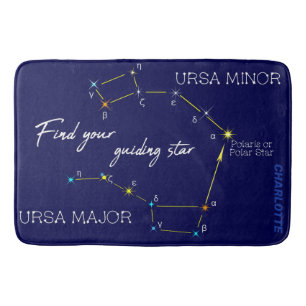 Northern Hemisphere Finding Polaris Star Bath Mat