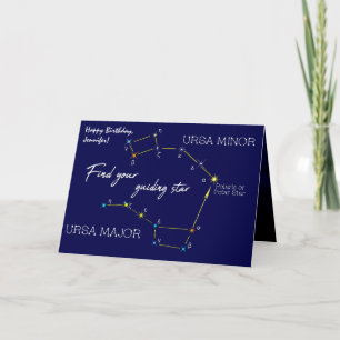 Northern Hemisphere Finding Polaris Star Card