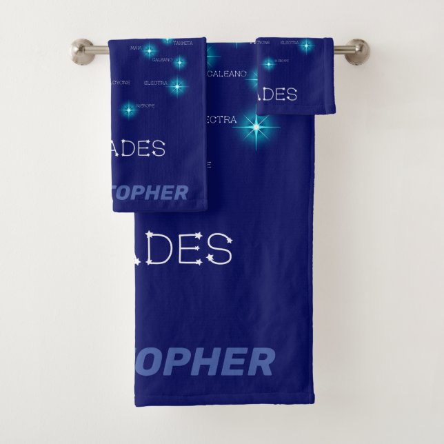 Northern Hemisphere Pleiades Star Formation Bath T Bath Towel Set (Insitu)