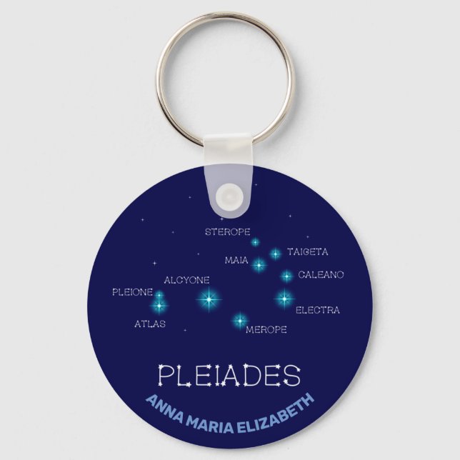 Northern Hemisphere Pleiades Star Formation Keychain (Front)