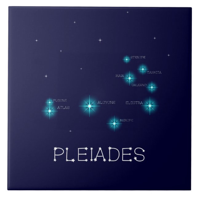 Northern Hemisphere Pleiades Star Formation Tile (Front)