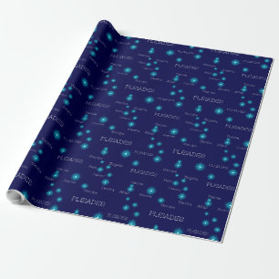Northern Hemisphere Pleiades Star Formation Wrapping Paper