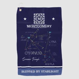 Northern Hemisphere Summer Triangle Stars Golf Towel