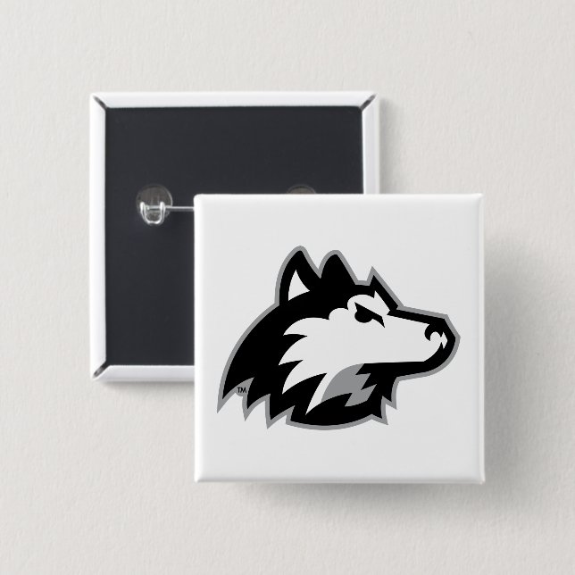 Northern Illinois Huskies 2 Inch Square Button (Front & Back)