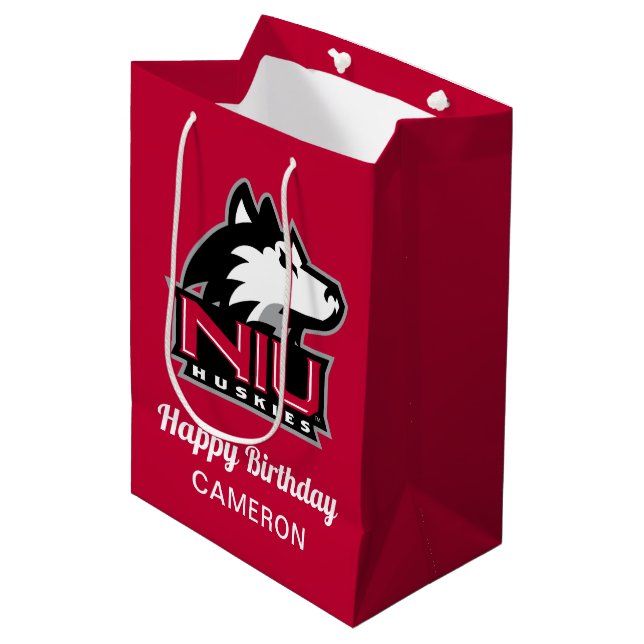 Northern Illinois Huskies | Birthday Medium Gift Bag (Front Angled)