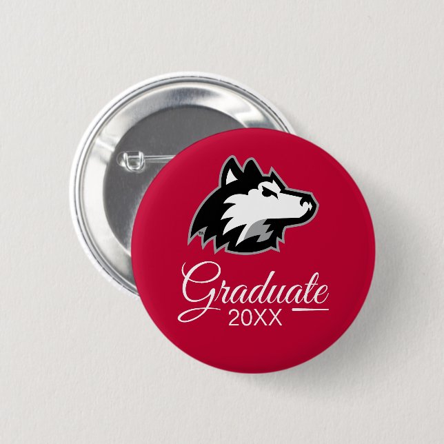 Northern Illinois Huskies | Graduation 2 Inch Round Button (Front & Back)