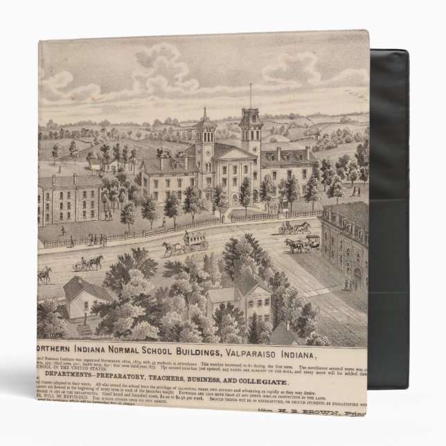 Northern Indiana Normal School buildings Binder (Front/Inside)