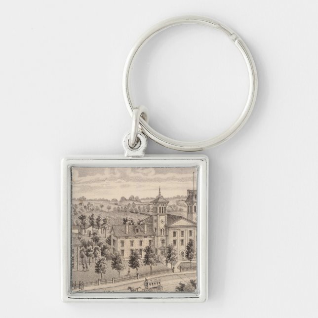Northern Indiana Normal School buildings Keychain (Front)