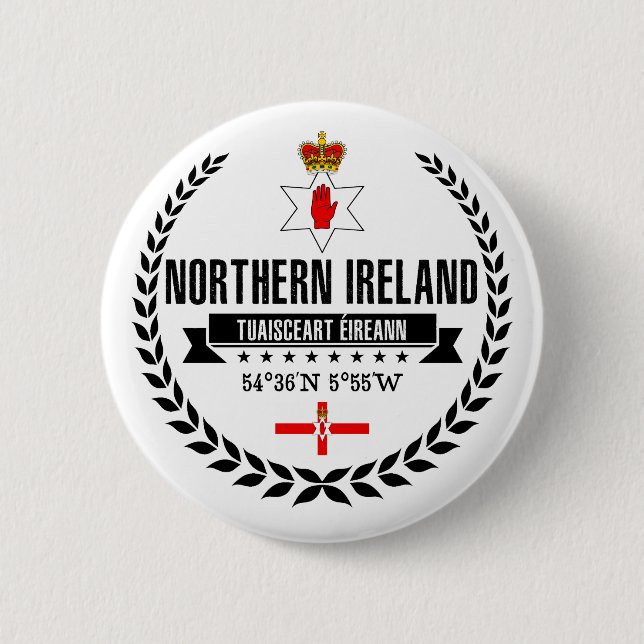 Northern Ireland 2 Inch Round Button (Front)