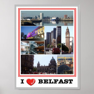 Northern Ireland - Belfast - I Love - Poster