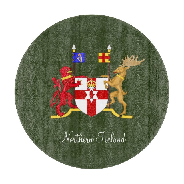 Northern Ireland Coat of Arms Cutting Board (Front)