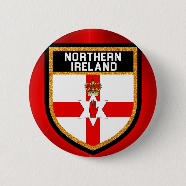 Northern Ireland Flag 2 Inch Round Button (Front)