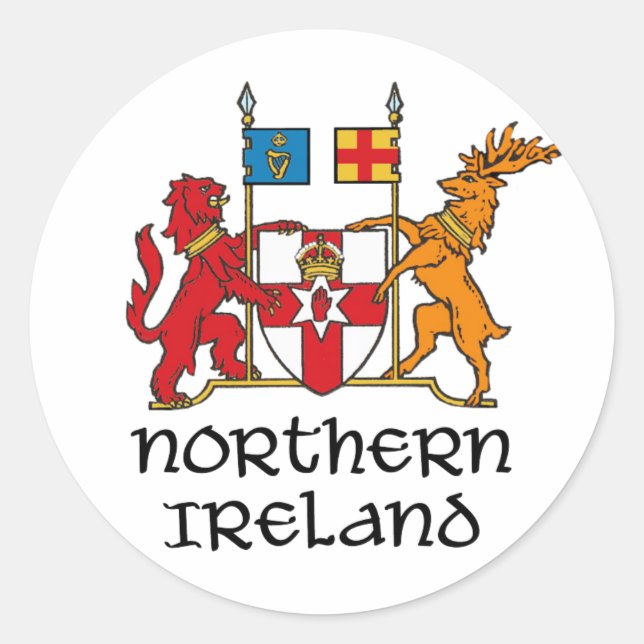 NORTHERN IRELAND - flag/coat of arms/emblem/symbol Classic Round Sticker (Front)